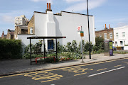 . produce, patients from the hospital across the road banged on the . (edible bus stop)