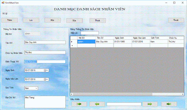 Giao diện danh mục sách nhân viên phần mềm quản lý thư viện trường đại học thông tin liên lạc