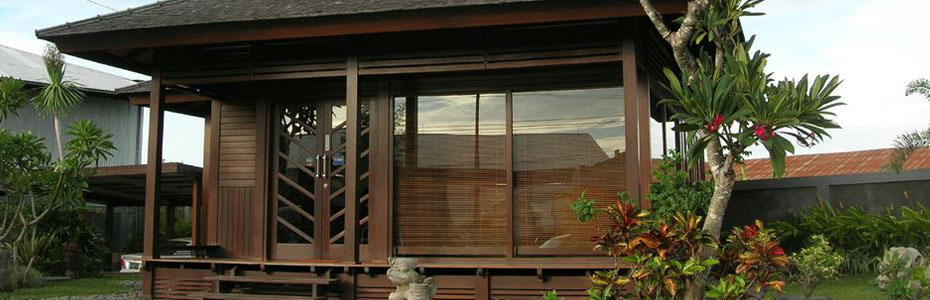 Bali tropical wooden house  Bali wooden house