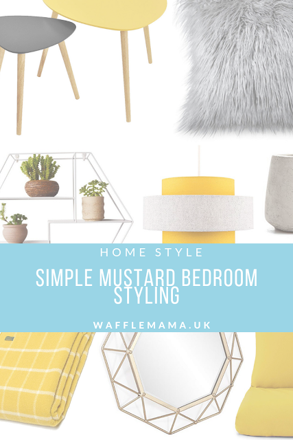 mustard bedroom autumn makeover accessories geometric