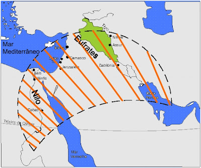 Mapa crescente fértil - www.professorjunioronline.com