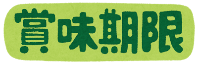 「賞味期限」のイラスト文字