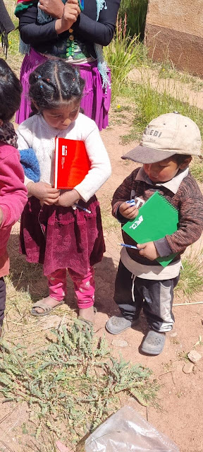 Danach fuhren wir weiter zur Irupampa-Bildungseinheit. Beides sind kleine Schulen weit entlegen in den Bergen und liegen auf fast 4000 Meter über dem Meer. Alle Schüler die Schulleitung und natürlich auch ich bedanken uns ganz herzlich für ihre finanzielle Unterstützung welche  es mir möglich macht die Familien welche verloren in den Bergen leben etwas Hilfe zu bringen.