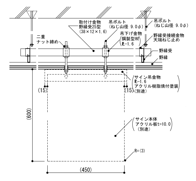 8-44-4　誘導サイン（天吊型）小型 正面