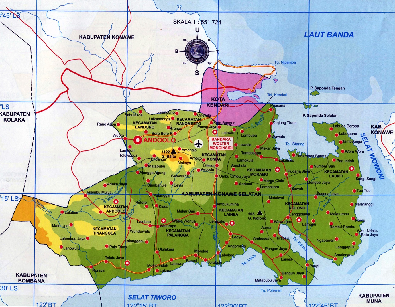  Peta  Kota Peta  Kabupaten Konawe Selatan 