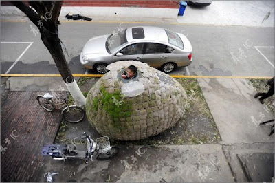 egg house 12 Chinese Designer Builds Sustainable Egg House