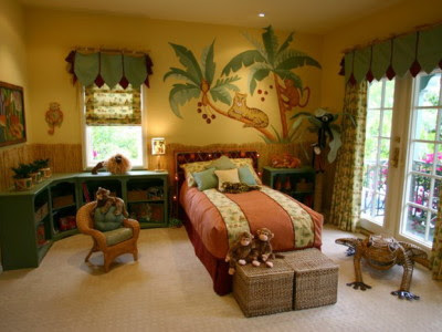  beri mereka kejutan dengan mendekor kamar tidur mereka dengan tema binatang Tipe Rumah Minimalis dengan Tema Hewan