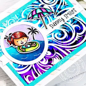 Sunny Studio Stamps: Beach Babies Wavy Border Dies Sunny Smiles Card by Rachel  Alvarado