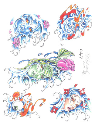 Edward Lee's tattoo designs! Among flower tattoos, rose is preferred by most