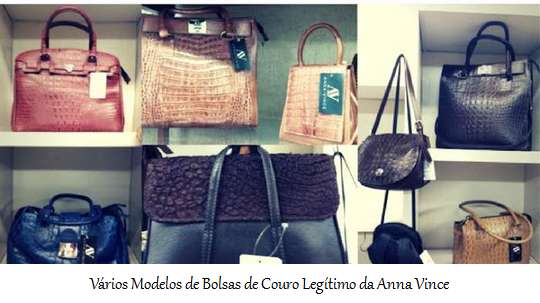 Vários Modelos de Bolsas de Couro Legítimo da Anna Vince