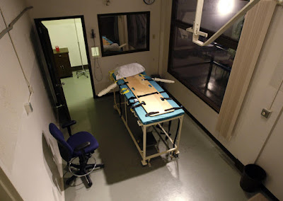 The execution chamber at the Washington State Penitentiary