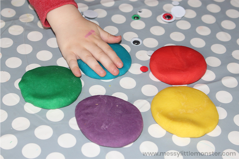 playdough monster activity for toddlers