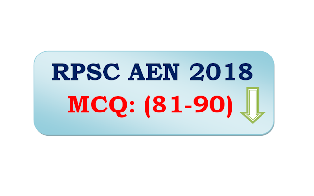 RPSC AEN 2018 |SSC JE 2019 |Civil Engineering | Test series | (81-90) with answer key