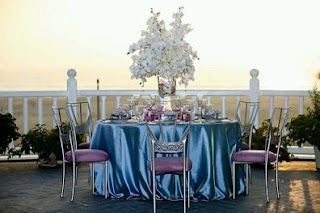 Wedding Decor, lounges decorated in Blue