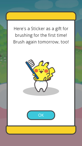 Pokémon Smile sticker gift brush for the first time tomorrow Pikachu