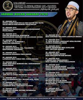 Jadwal Az Zahir Januari 2019 Lengkap Terbaru