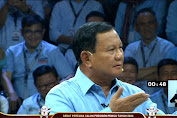 Prabowo Kembali Joget Gemoy dalam Debat Capres Tahap Pertama KPU