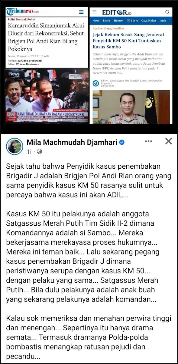 Sejak tahu bahwa Penyidik kasus penembakan Brigadir J adalah Brigjen Pol Andi Rian orang y OHHH PANTESAN... Penyidik Kasus Brigadir J adalah Brigjen Pol Andi Rian, Orang Yang Sama Penyidik Kasus KM 50