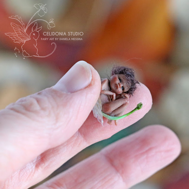 Miniatura ooak art doll in polymer clay