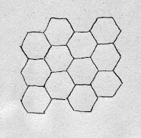 drawing of tesselatinng hexagons