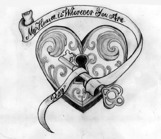 Heart and Key Tattoo