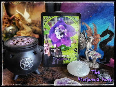 The Delphinium card from The Flower Magic Oracle.