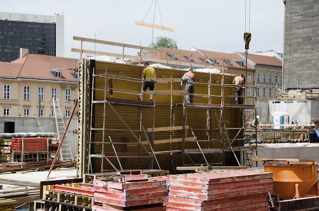 Baustelle Empfangsgebäude für die Museumsinsel, James-Simon-Galerie, Pergamon Museum, Am Kupfergraben, Bodestraße 1-3, 10178 Berlin, 02.06.2015