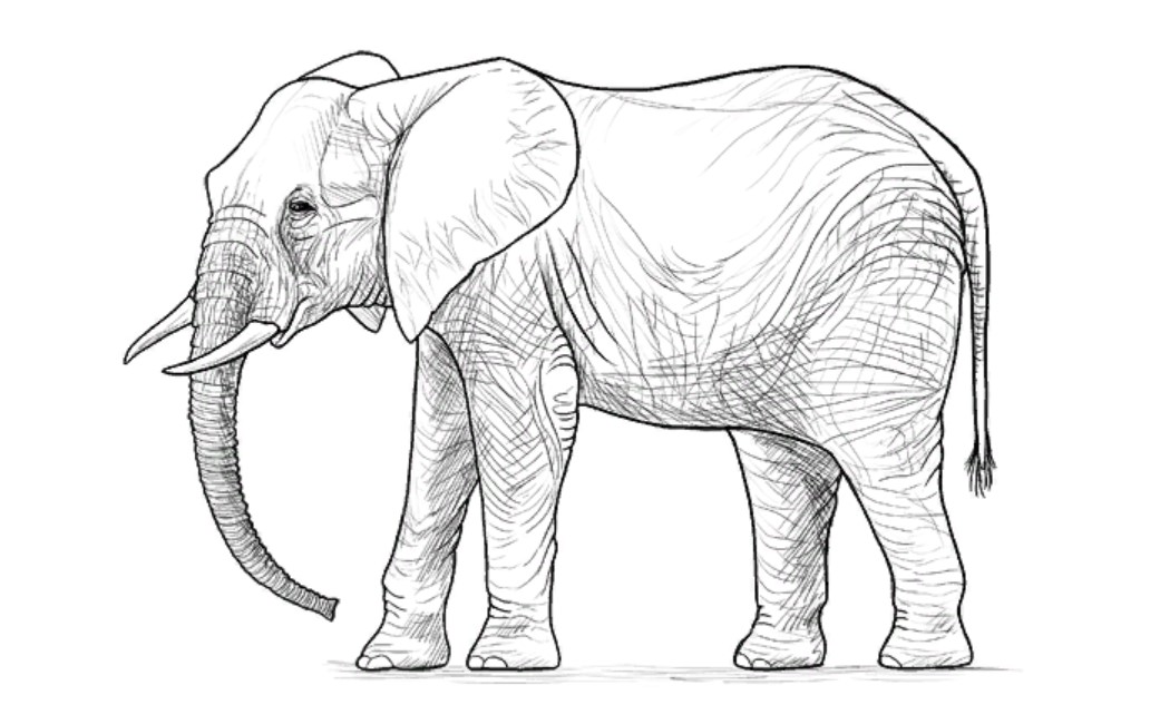 20 Sketsa  Gambar  Hewan  Gajah  Yang Mudah Di Warnai Untuk 