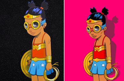 Wonder Woman “Wonder” Lil Mama Screen Print by Hebru Brantley