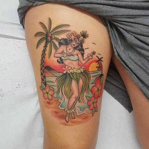 Summery Beach Tattoos For Your Own Tropic Thunder