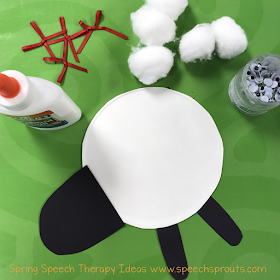 Speech therapy storybook fun with Sheep in a Shop plus a cute lamb craft for spring! Read this blog post by Speech Sprouts www.speechsproutstherapy.com