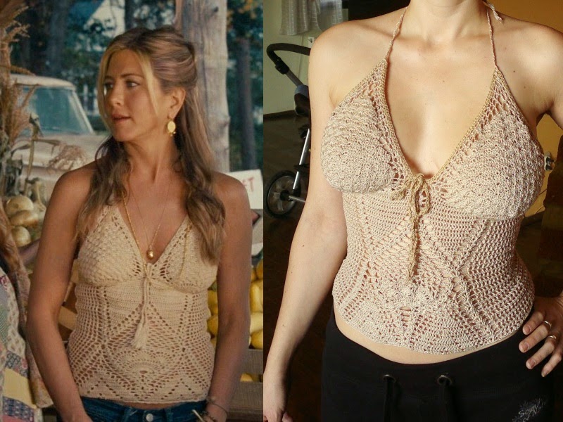 Crochet top as seen on jennifer aniston