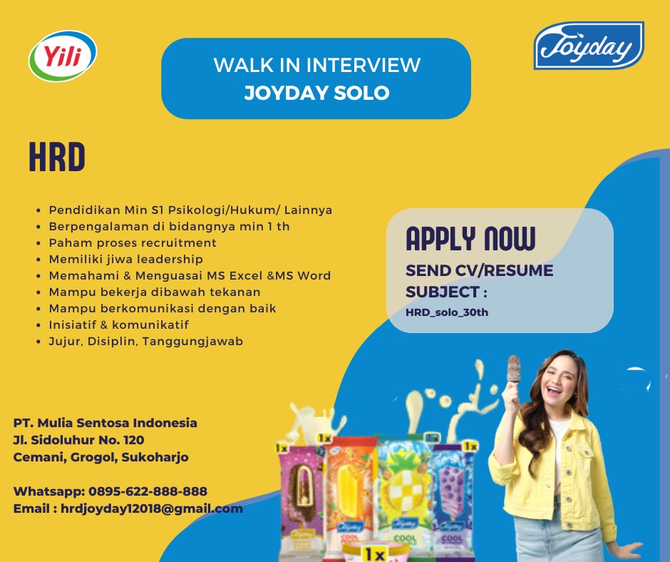 Loker Mei 2024 di PT Mulia Sentosa Indonesia Sukoharjo