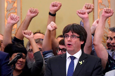 Four months after he fled Spain fearing arrest for his role in organizing an "illegal" referendum on secession, Carles Puigdemont, was arrested in Germany. He faces more than 20 years in prison if he's extradited to Spain.
