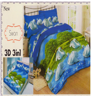 sprei 3d lady rose Swan