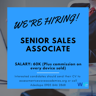 VACANCY FOR A SENIOR SALES ASSOCIATE 