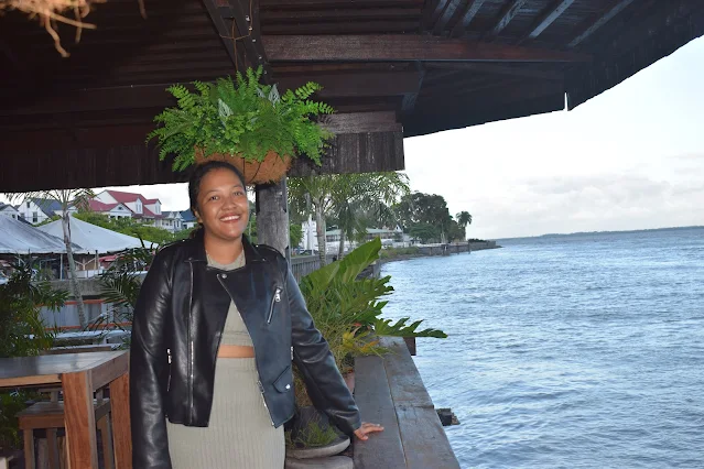 "Shachem Lieuw at E'tembe rainforest restaurant in Paramaribo"