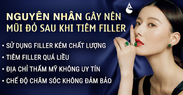 nguyên nhân tiêm filler mũi bị sưng đỏ