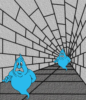 Ghost in the Tunnel Illusion - Ghost Optical Illusion