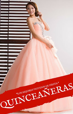 Vestidos de xv años color coral