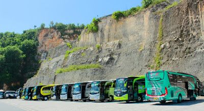 Tempat Parkiran Bus Pantai Pandawa Bali