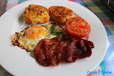 Ham hash cakes w bacon fail:  Carole's Chatter