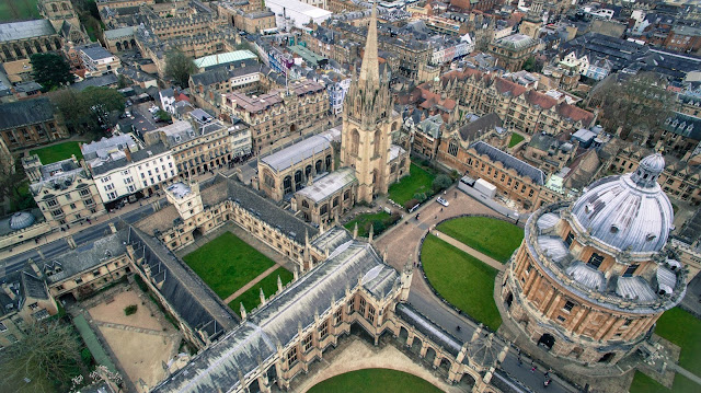 view of Radcliffe Camera & University Church of St Mary the Virgin, Oxford