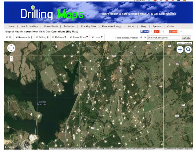Satellite View of Oil Drilling Pads