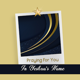 Praying For You In Yeshua's Name Cards - Free Printable Digital Greetings - Blue Gold Abstract Theme