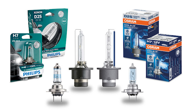 Philips Osram H7 D2S Xenon Halogen Bulbs Packaging