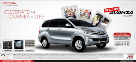 Press Advertisement Of Toyota Avanza