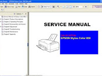 EPSON STYLUS COLOR 850 PRINTER SERVICE MANUAL