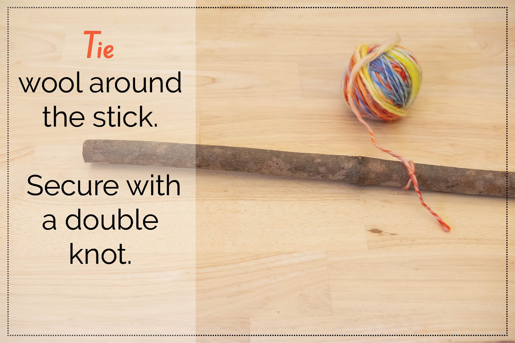 How to yarn wrap a stick