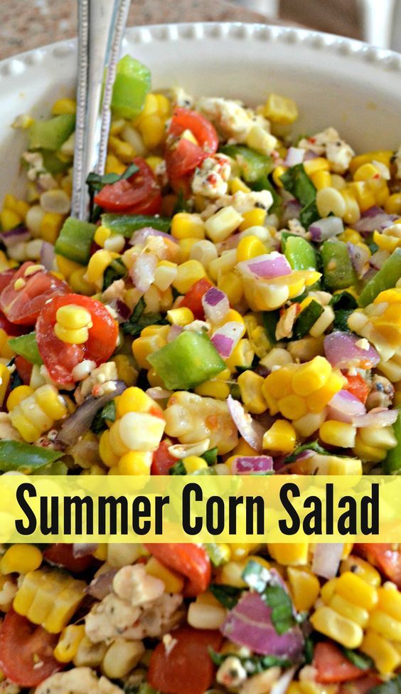 This fresh corn salad is bursting with delicious flavor and is the perfect, easy side dish for summer grilling!